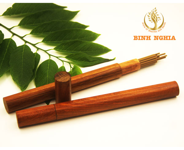 Wooden tube keep incense